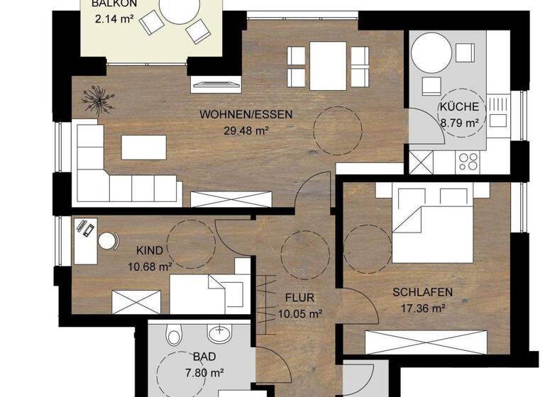 Wohnung zur Miete 1.000 € 3 Zimmer 88,4 m² 1. Geschoss frei ab 01.06.2026 Am Pulverbach 9a Steinhagen 33803