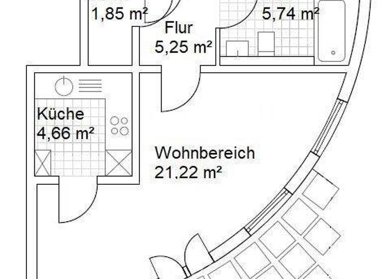 Studio zum Kauf 229.000 € 1 Zimmer 47,3 m² EG Normannenstraße 7 Altglienicke Berlin 12524