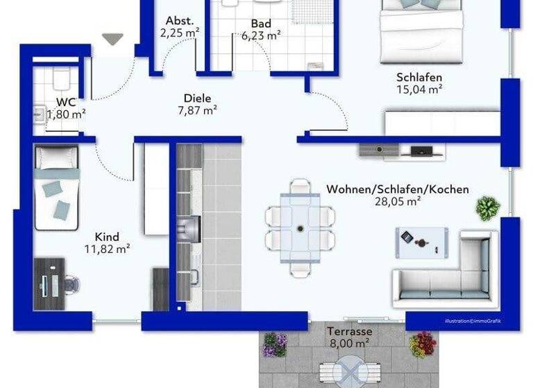 Wohnung zum Kauf - Erstbezug provisionsfrei 327.876 € 3 Zimmer 73,7 m² Welschbillig 54298