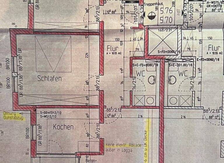 Wohnung zur Miete 1.220 € 3 Zimmer 93 m² Geschoss 2/3 frei ab sofort Innenstadt Baden-Baden 76530