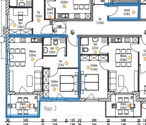 Wohnung zum Kauf provisionsfrei 310.000 € 2 Zimmer 56,6 m²<br/>Wohnfläche 2.<br/>Geschoss Gewerbestraße 15 Mettenheim-Hart Mettenheim 84562