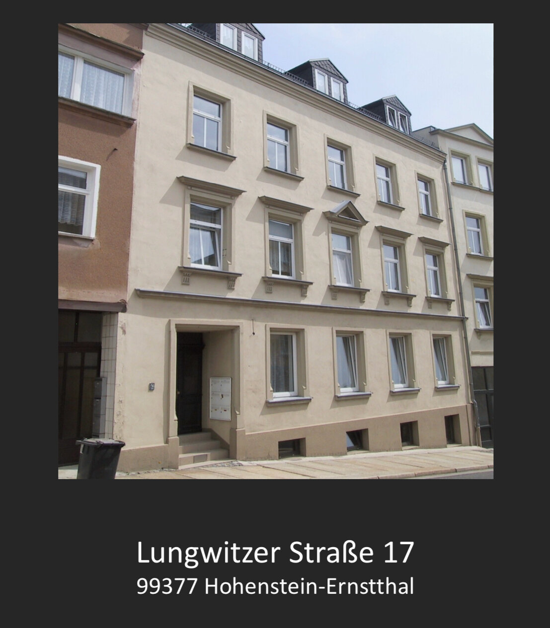 Wohnung zur Miete 470 € 3 Zimmer 85 m²<br/>Wohnfläche 1.<br/>Geschoss ab sofort<br/>Verfügbarkeit Lungwitzer Strasse 17 Hohenstein-Ernstthal Hohenstein-Ernstthal 09337