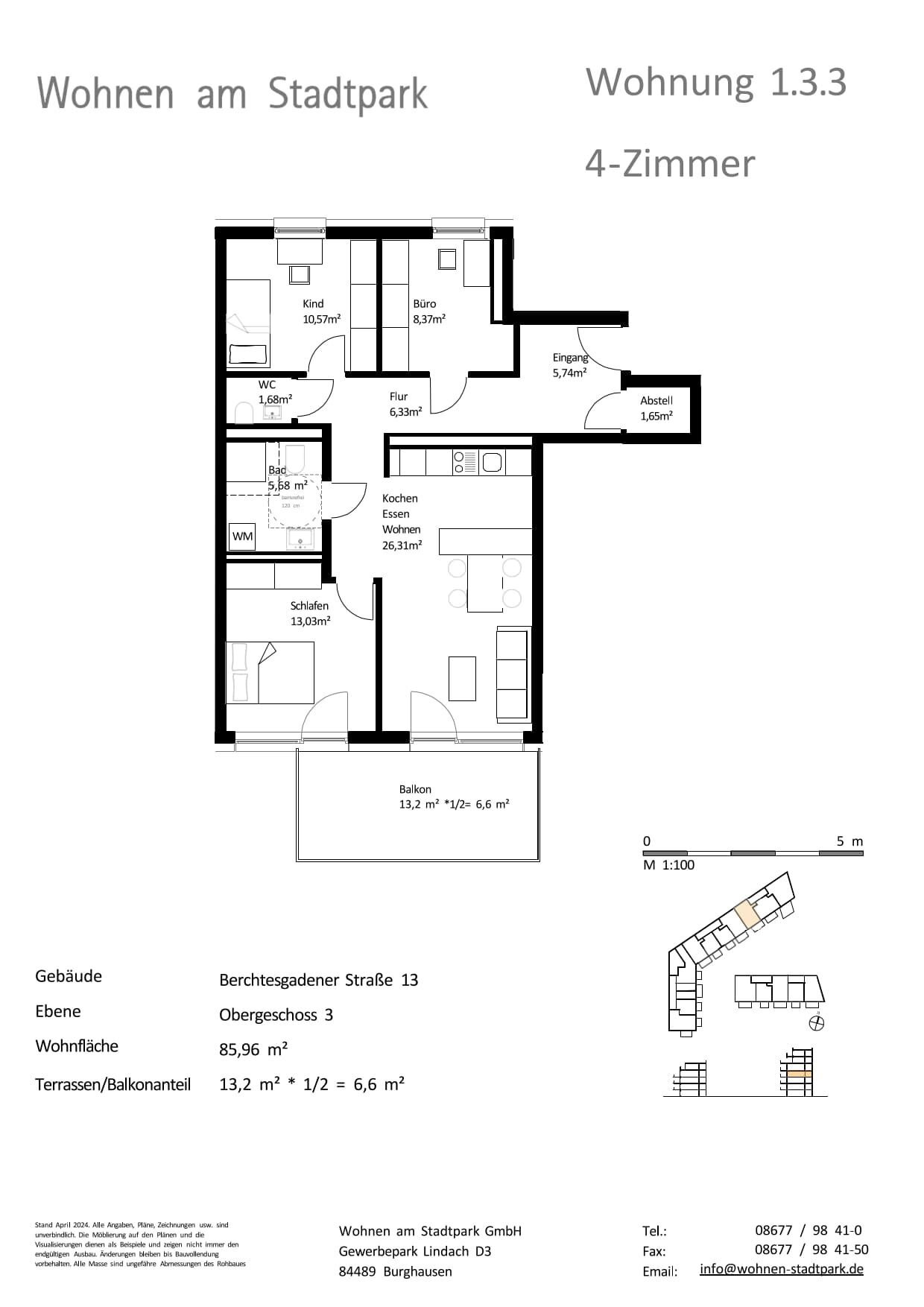 Wohnung zum Kauf provisionsfrei als Kapitalanlage geeignet 466.000 € 4 Zimmer 86 m²<br/>Wohnfläche Mehringer Straße 5 Burghausen Burghausen 84489