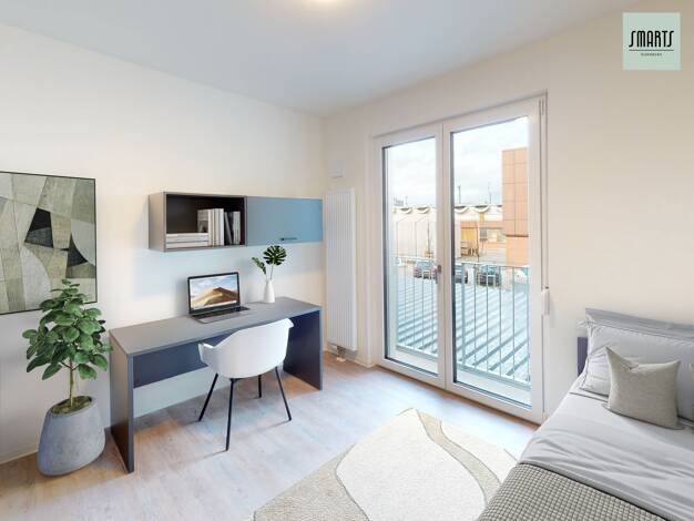 Wohnung zur Miete - Neubau 480 € 1 Zimmer 20,4 m² 2. Geschoss Stephanstraße 7 St Peter Nürnberg 90478