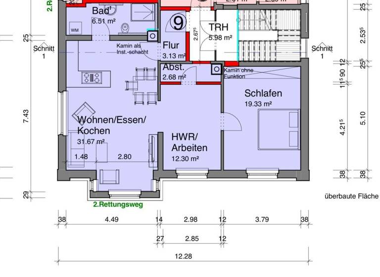 Loft zur Miete 1.450 € 3 Zimmer 76 m² 5 Geschosse frei ab 01.03.2026 Schillerstraße 12 Stadtmitte Esslingen am Neckar 73728