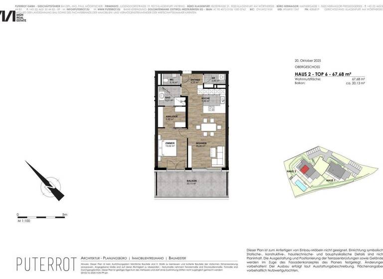 Terrassenwohnung zum Kauf - Erstbezug 615.000 € 2 Zimmer 67,7 m² 1. Geschoss frei ab sofort Pörtschach am Wörther See 9210