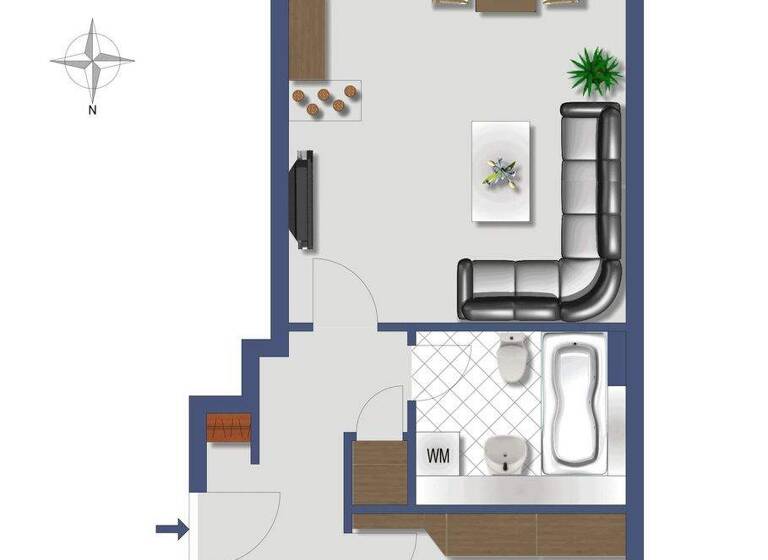 Wohnung zur Miete 1.290 € 2 Zimmer 60 m² 1. Geschoss frei ab sofort Wiesentalstraße 24 St Johannis Nürnberg 90419