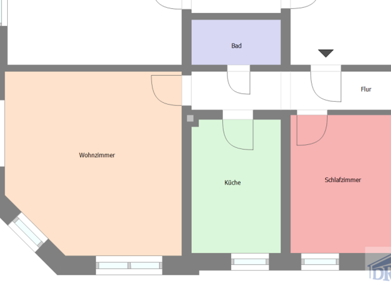 Wohnung zur Miete 260 € 2 Zimmer 50,5 m² 2. Geschoss frei ab 01.04.2026 Zittau 02763