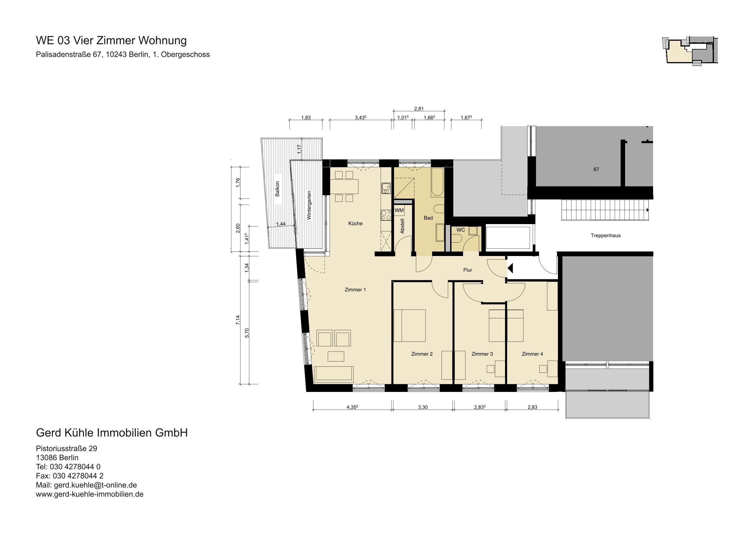 Wohnung zur Miete 2.400 € 4 Zimmer 132 m²<br/>Wohnfläche ab sofort<br/>Verfügbarkeit Friedrichshain Berlin 10243