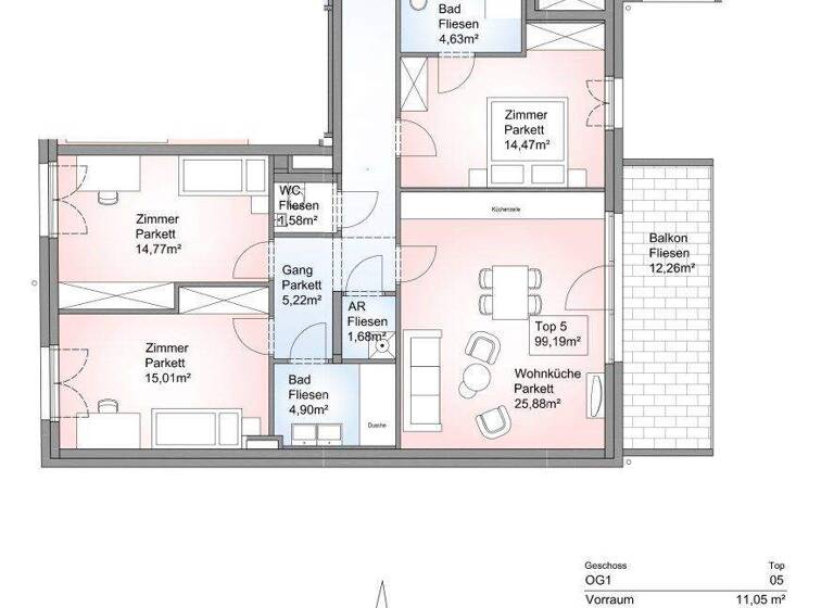 Wohnung zum Kauf - Erstbezug provisionsfrei 599.900 € 4 Zimmer 99 m² Mödling 2340