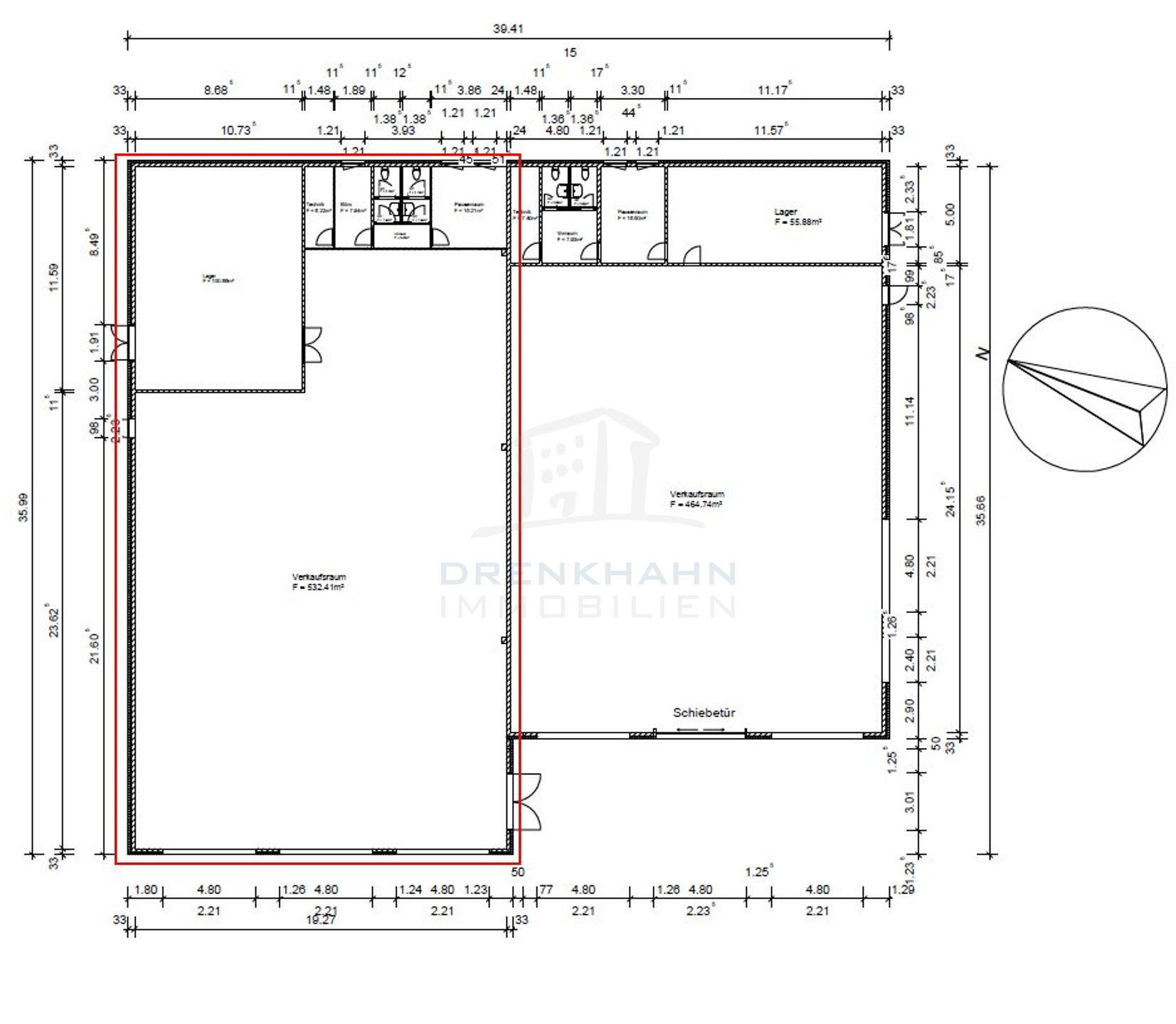 Bürofläche zur Miete provisionsfrei 7,50 € 13 Zimmer 307 m²<br/>Bürofläche ab 61 m²<br/>Teilbarkeit Siegfried-Marcus-Straße 20 Waren Waren (Müritz) 17192