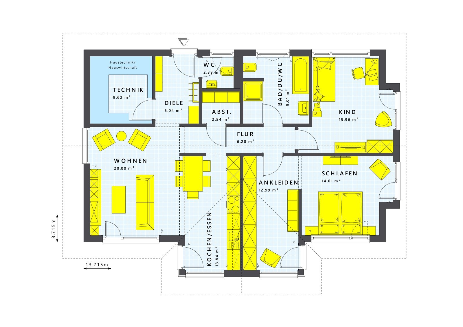 Bungalow zum Kauf provisionsfrei 372.279 € 3 Zimmer 111 m²<br/>Wohnfläche 1.050 m²<br/>Grundstück Bad Karlshafen Bad Karlshafen 34385