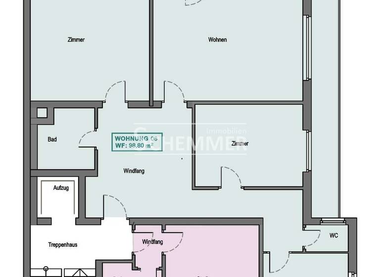 Wohnung zum Kauf 595.000 € 3 Zimmer 99 m² 3. Geschoss Wiehre Freiburg im Breisgau 79100