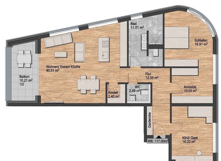 Wohnung zum Kauf 389.000 € 3 Zimmer 117 m² 1. Geschoss frei ab sofort Brebach-Fechingen Saarbrücken 66130