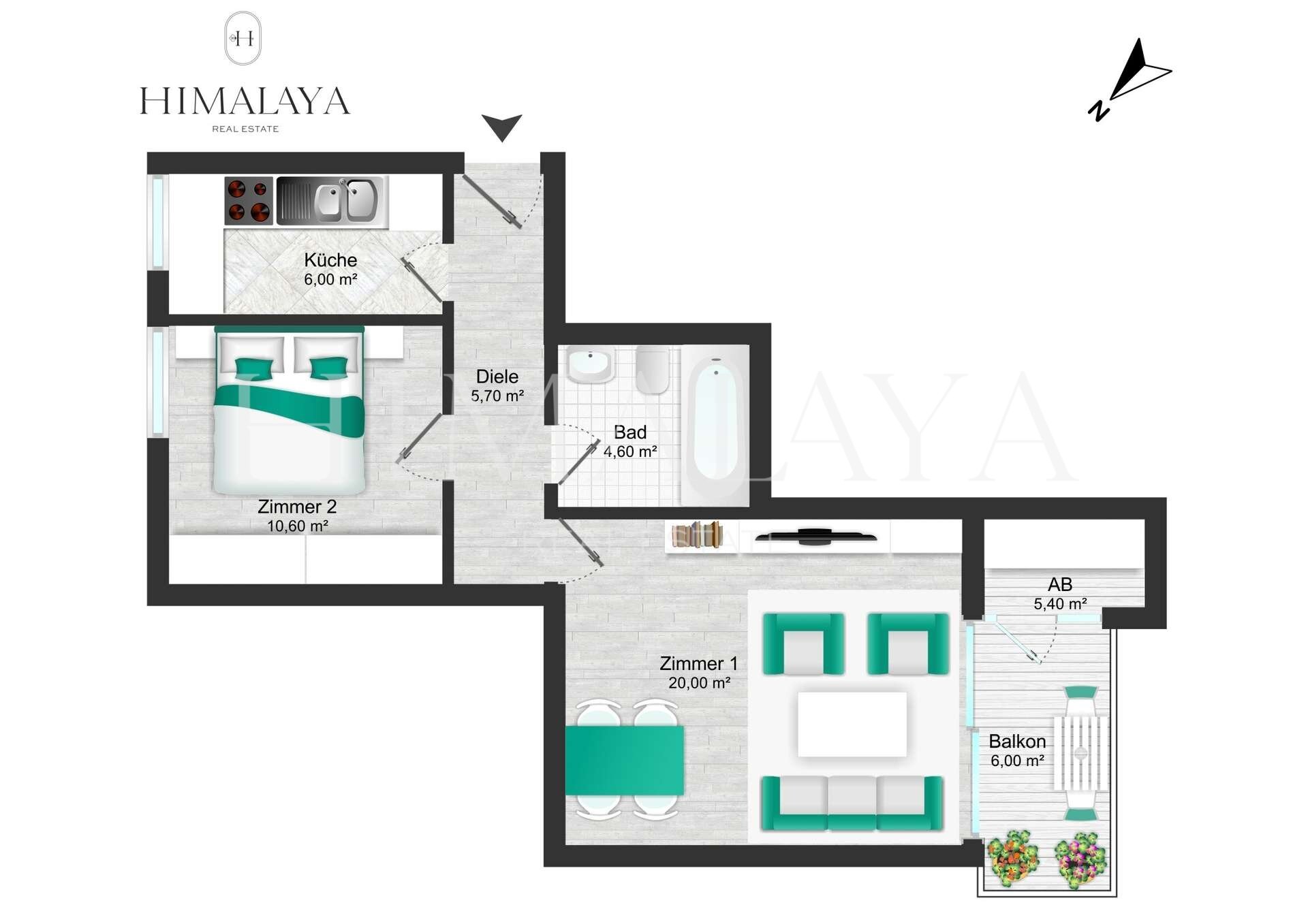 Wohnung zum Kauf 399.000 € 2 Zimmer 53 m²<br/>Wohnfläche 2.<br/>Geschoss 01.09.2025<br/>Verfügbarkeit Altona - Altstadt Hamburg 22765