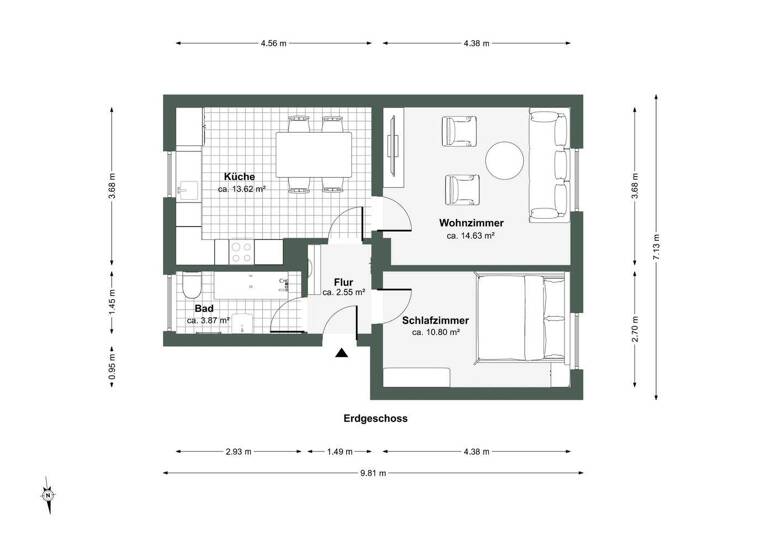Wohnung zum Kauf 59.000 € 2 Zimmer 45 m² Waldsassen 95652