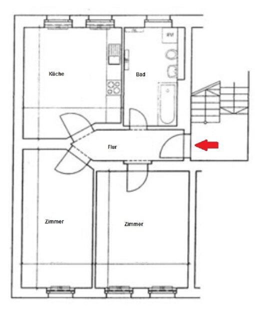 Wohnung zur Miete 460 € 2 Zimmer 61,8 m²<br/>Wohnfläche 1.<br/>Geschoss 01.12.2024<br/>Verfügbarkeit Trauerberg 21 Neustadt Brandenburg an der Havel 14776