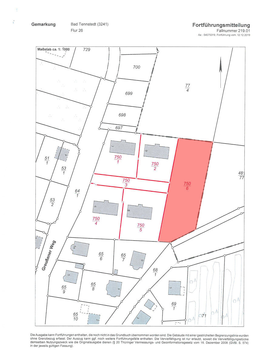 Grundstück zum Kauf 175.000 € 2.269 m²<br/>Grundstück Greußener Weg 999 Bad Tennstedt 99955