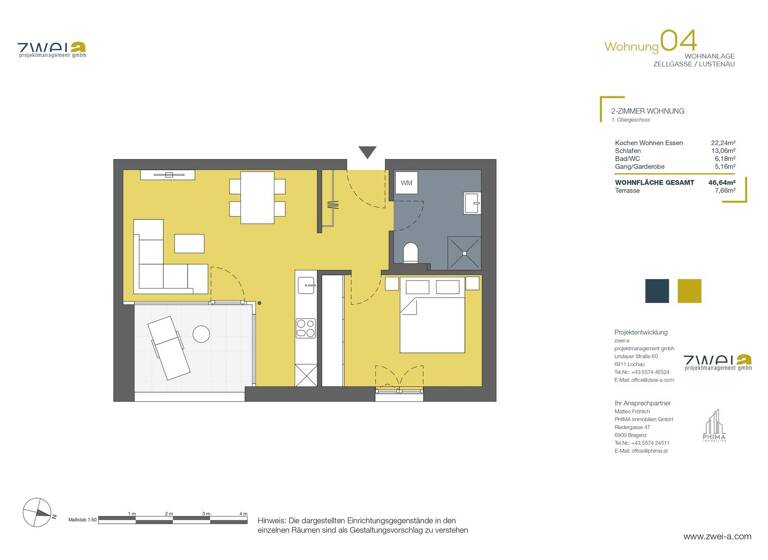 Wohnung zum Kauf - Erstbezug 320.000 € 2 Zimmer 46,6 m² Zellgasse 12 Lustenau 6890