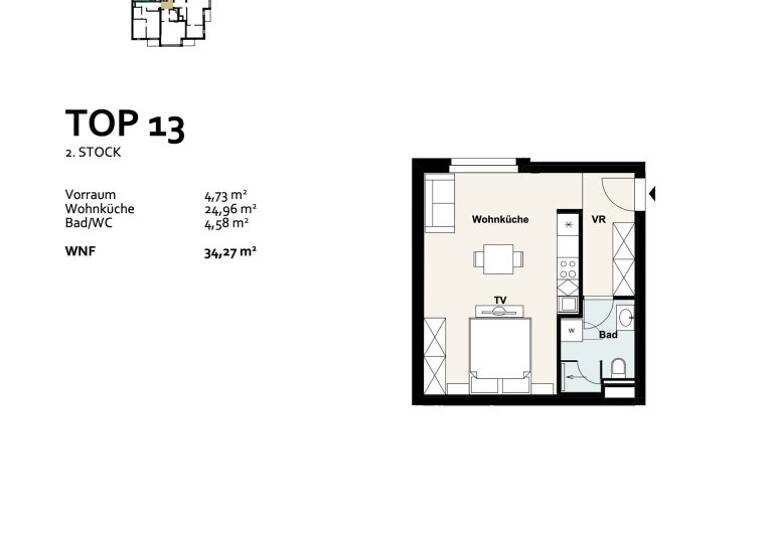 Studio zum Kauf - Erstbezug 217.521 € 1 Zimmer 34,3 m² 2. Geschoss Baumergasse 2a Wien 1210