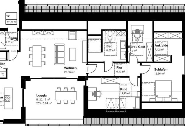 Wohnung zur Miete 1.395 € 4 Zimmer 111,2 m² frei ab sofort Bad Bentheim Bad Bentheim 48455