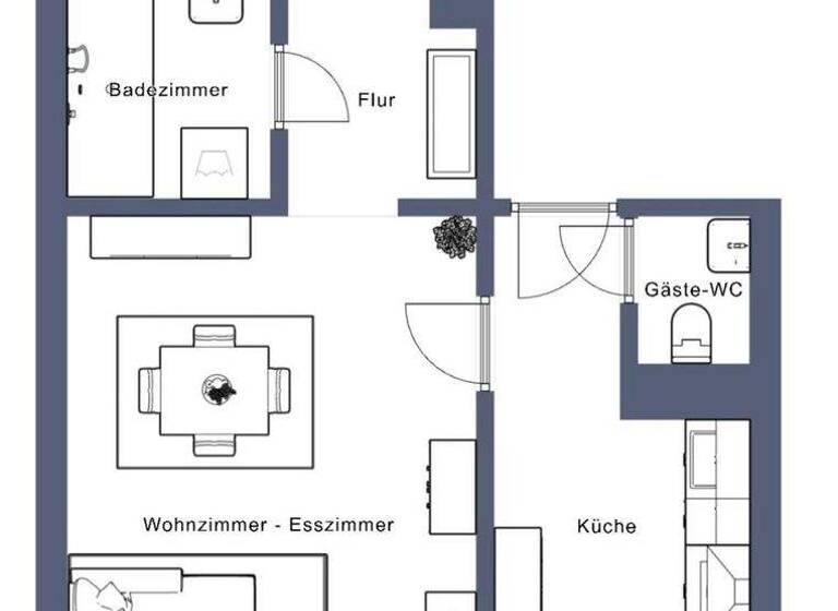 Wohnung zum Kauf 239.000 € 2,5 Zimmer 48,9 m² 1. Geschoss Asperg 71679