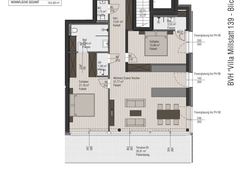 Penthouse zum Kauf 1.180.000 € 3 Zimmer 103,8 m² Millstatt am See 9872