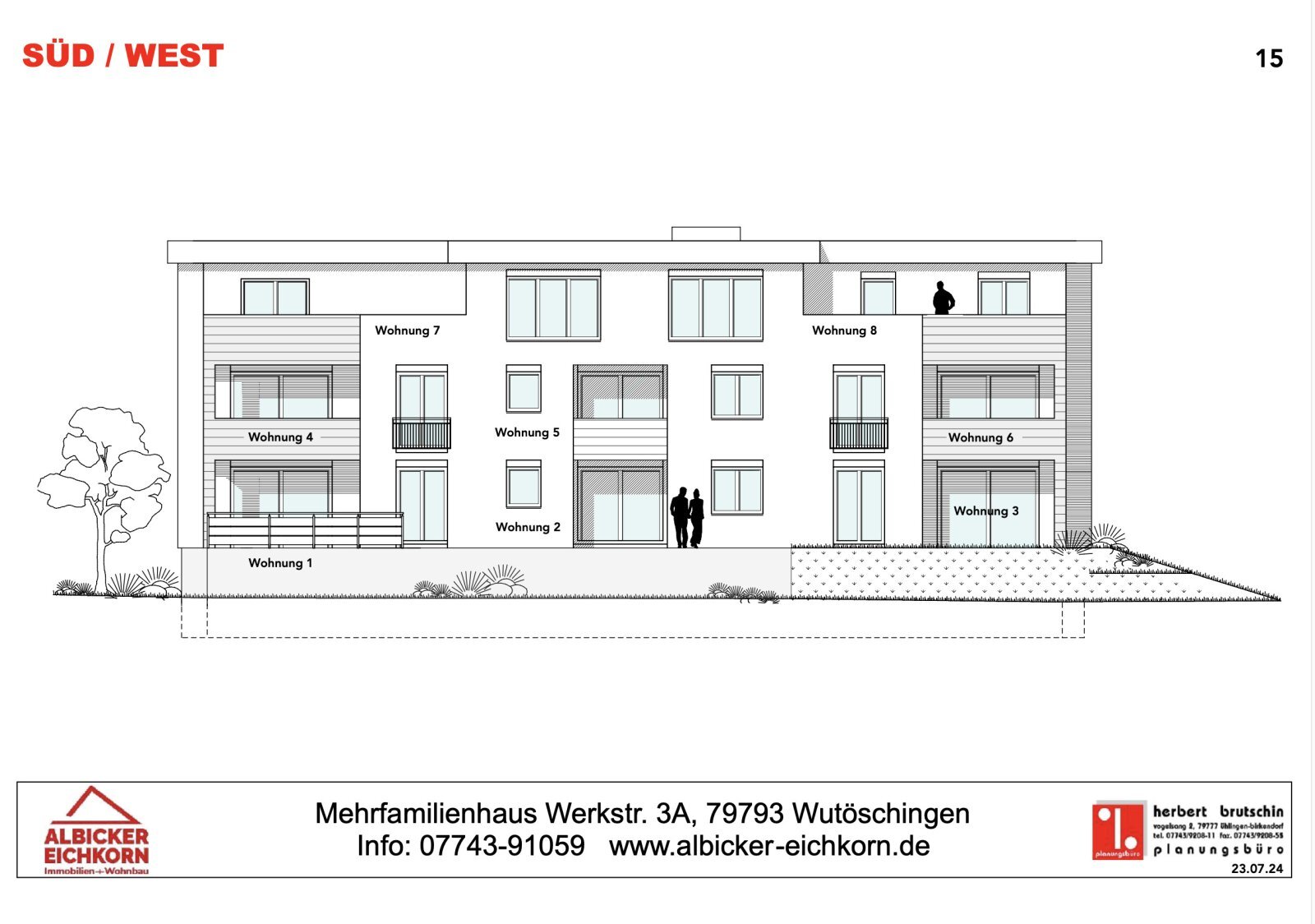 Wohnung zum Kauf provisionsfrei 289.800 € 3 Zimmer 69 m²<br/>Wohnfläche 2.<br/>Geschoss Wutöschingen Wutöschingen 79793