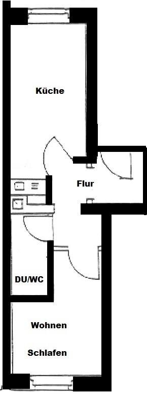 Wohnung zur Miete 210 € 1 Zimmer 25,3 m²<br/>Wohnfläche 2.<br/>Geschoss ab sofort<br/>Verfügbarkeit Martin-Luther-Straße 53 Bahnhofsvorstadt Plauen 08525