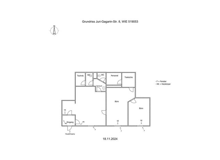 Bürofläche zur Miete 528 € 66,9 m² Bürofläche teilbar von 47,4 m² bis 19,5 m² Juri-Gagarin-Straße 8 Fürstenwalde Fürstenwalde/Spree 15517
