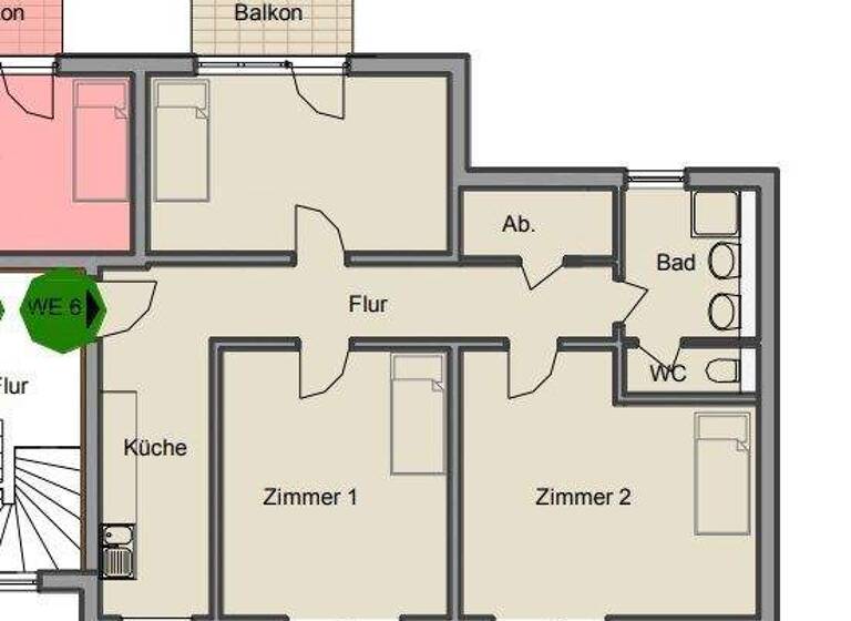 Wohnung zur Miete 1.090 € 3 Zimmer 86 m² frei ab 01.04.2026 Magdelstieg 15 Süd Jena 07743