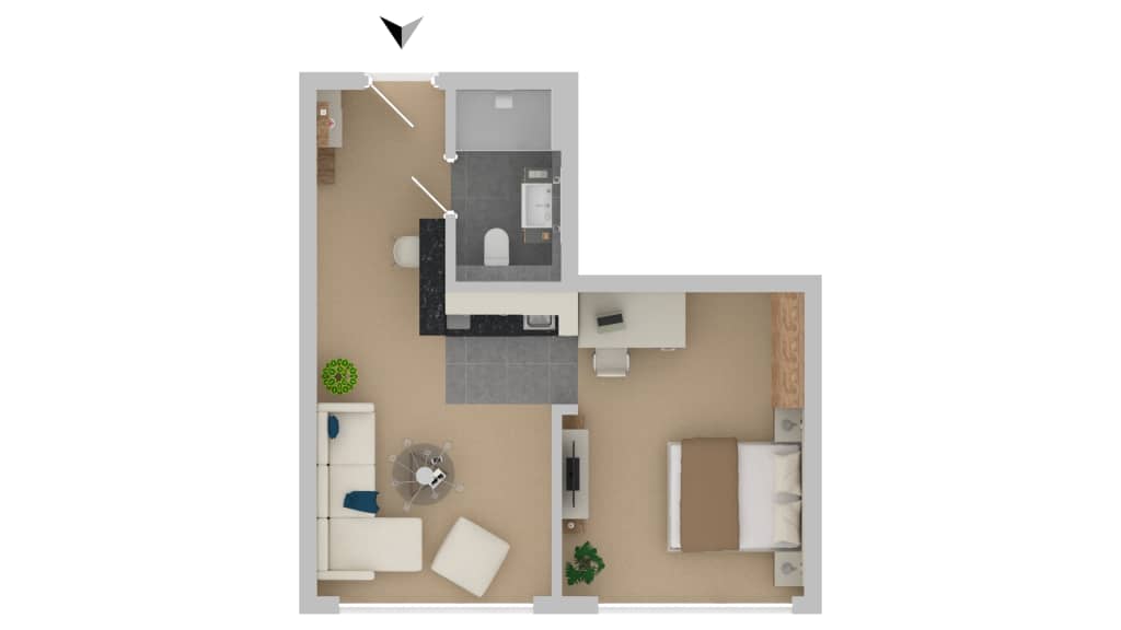 Wohnung zur Miete Wohnen auf Zeit 1.200 € 1 Zimmer 35 m²<br/>Wohnfläche ab sofort<br/>Verfügbarkeit Altenhöferallee Kalbach-Riedberg Frankfurt am Main 60438