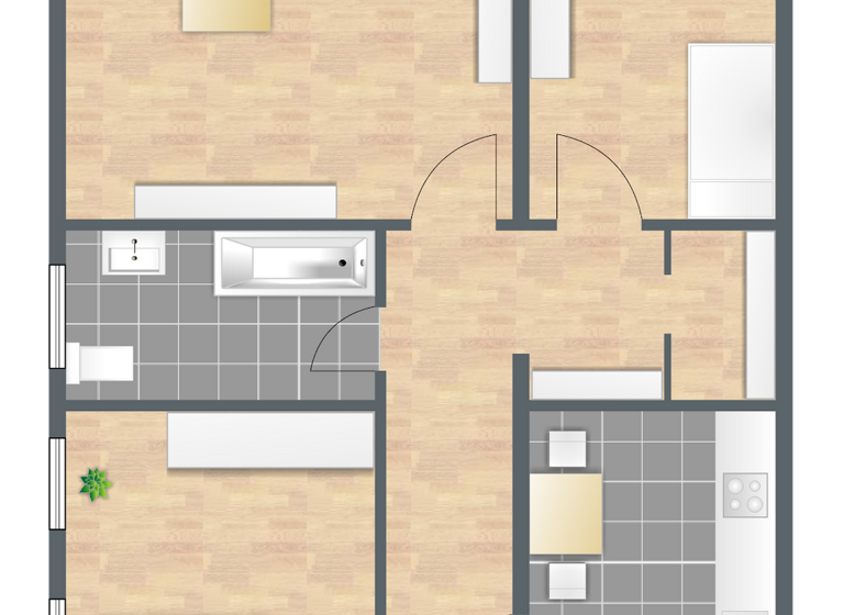 Wohnung zur Miete 600 € 3 Zimmer 72 m² 3. Geschoss Zwinglistraße 1 Barmen Wuppertal 42275