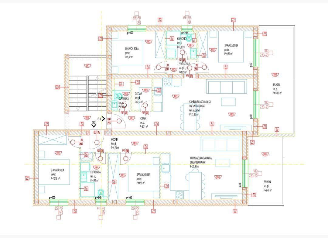 Wohnung zum Kauf 200.000 € 2 Zimmer 60 m²<br/>Wohnfläche 1.<br/>Geschoss Okrug Gornji