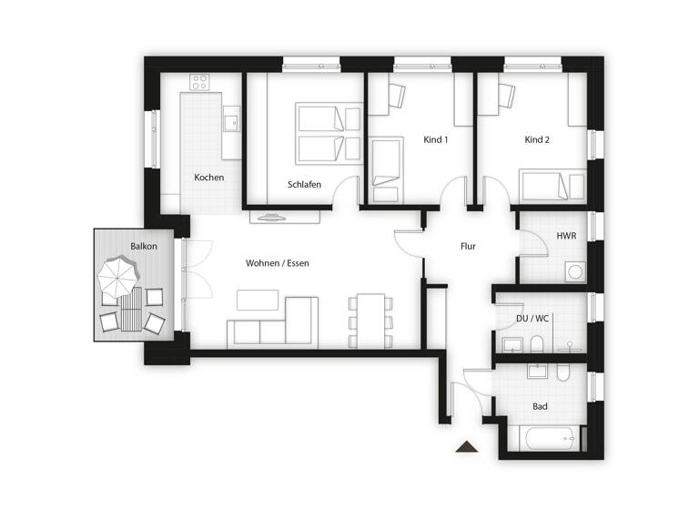 Wohnung zum Kauf 651.500 € 4 Zimmer 110,7 m²<br/>Wohnfläche 3.<br/>Geschoss Geschwister-Scholl-Straße 20 Herzo Base Herzogenaurach 91074
