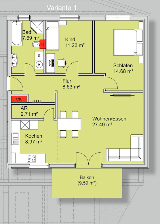 Wohnung zum Kauf provisionsfrei 499.000 € 3 Zimmer 85,6 m²<br/>Wohnfläche 1.<br/>Geschoss ab sofort<br/>Verfügbarkeit Schniegling Nürnberg 90427