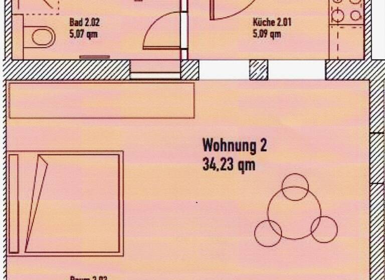 Studio zur Miete 550 € 1 Zimmer 34,2 m² 1. Geschoss Quadrate Mannheim / Innenstadt 68161