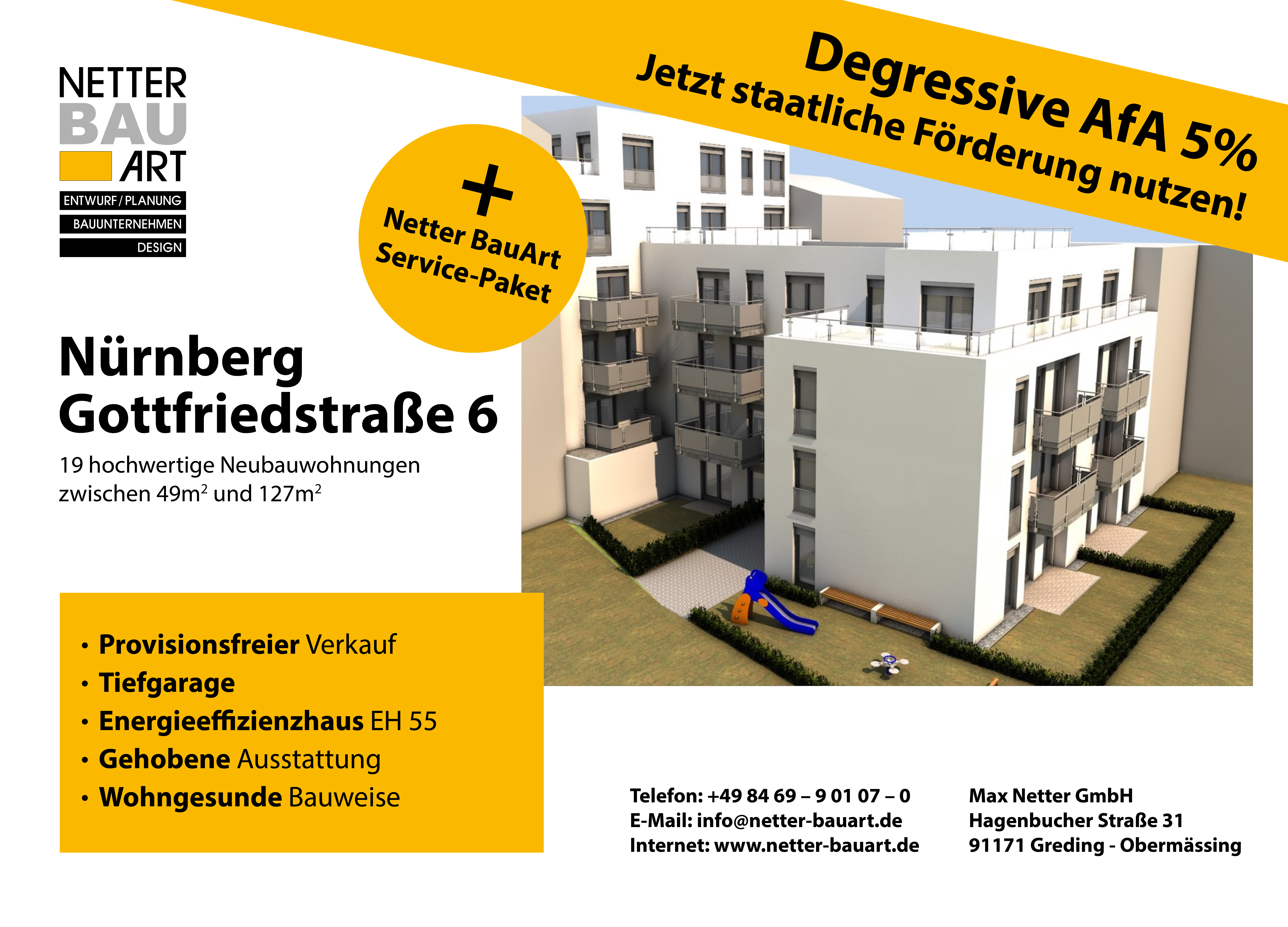 Wohnung zum Kauf provisionsfrei 486.500 € 2 Zimmer 75,4 m²<br/>Wohnfläche 1.<br/>Geschoss Gottfriedstraße 6 St Peter Nürnberg 90478