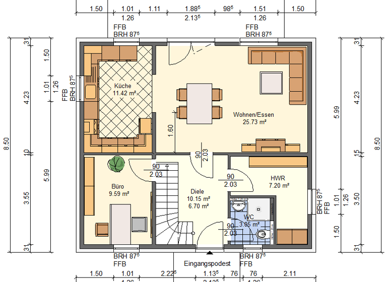 Villa zum Kauf 525.685 € 3 Zimmer 132 m² 465 m² Grundstück Lehnitz Oranienburg 16515