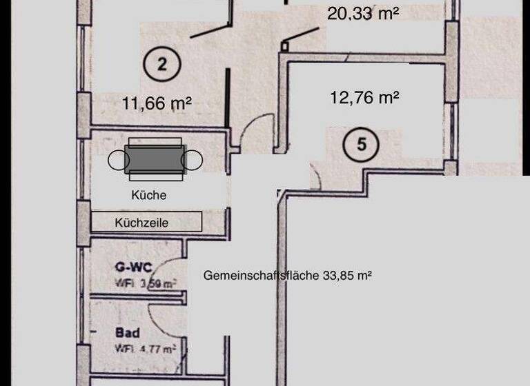 WG-Zimmer zur Miete 530 € 1 Zimmer 20,3 m² frei ab sofort Kalkhügel Osnabrück 49080