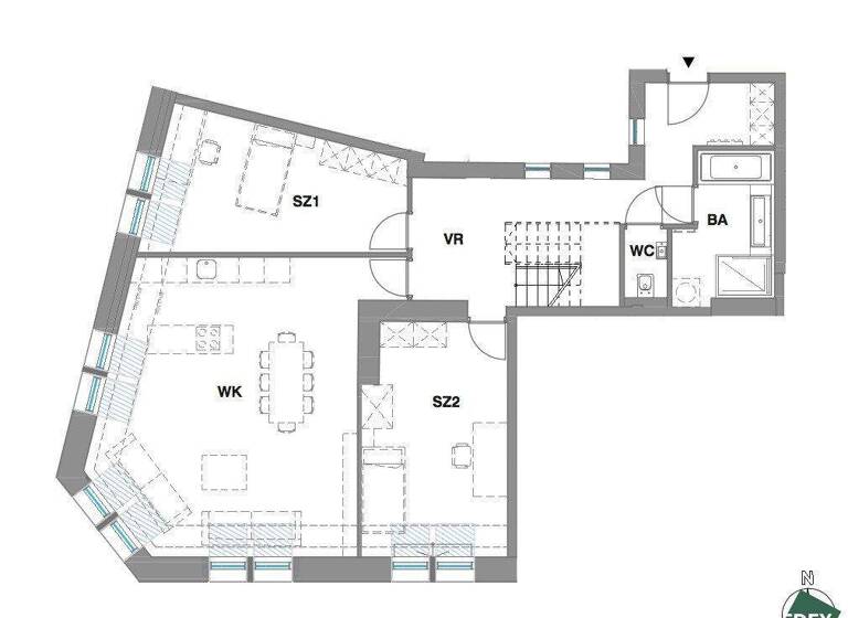 Wohnung zur Miete 3.490 € 4 Zimmer 176,4 m² Wien 1190