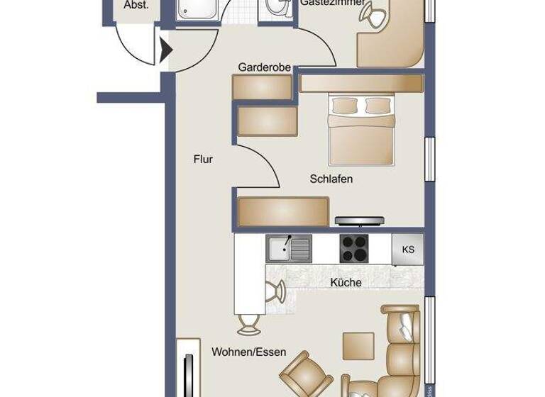 Wohnung zum Kauf 279.000 € 3 Zimmer 47,7 m² EG frei ab 01.05.2026 Güttingen Radolfzell-Güttingen 78315