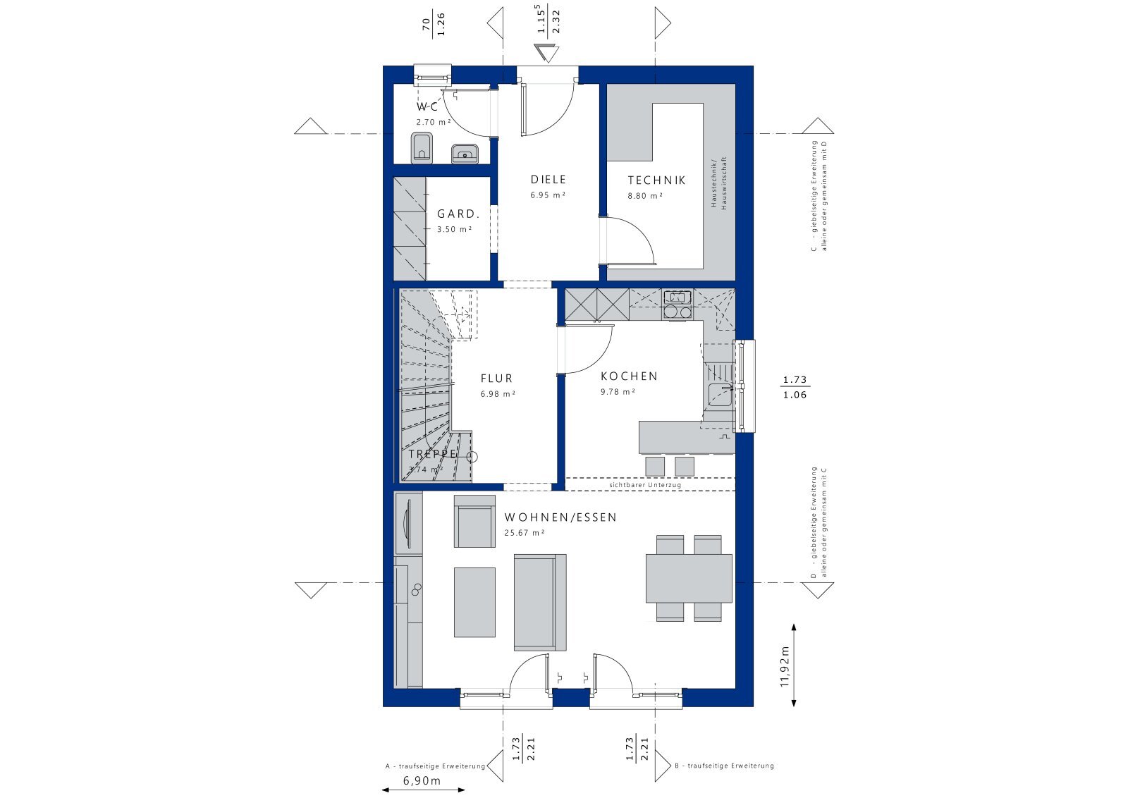 Doppelhaushälfte zum Kauf 441.600 € 5 Zimmer 138 m²<br/>Wohnfläche 384 m²<br/>Grundstück Eberbach Eberbach 69412