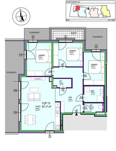 Wohnung zum Kauf 474.179,32 € 4 Zimmer 87,3 m² Groß-Enzersdorf 2301