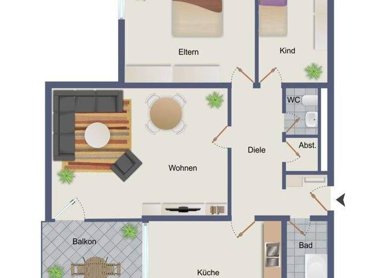 Wohnung zum Kauf 169.000 € 3 Zimmer 78,6 m² 1. Geschoss Coburg 96450