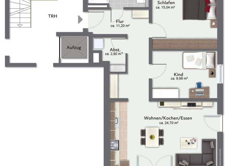 Wohnung zum Kauf 640.000 € 3 Zimmer 79,1 m² Bernau Bernau am Chiemsee 83233