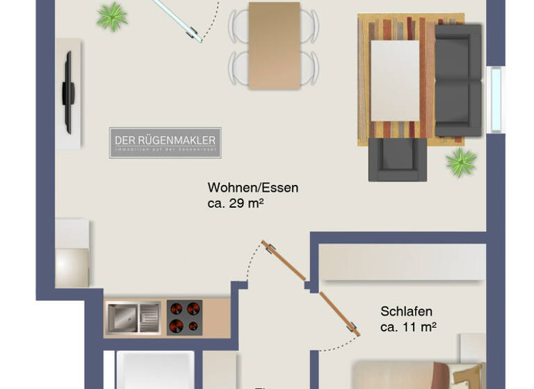 Wohnung zum Kauf 150.000 € 2 Zimmer 52,7 m²<br/>Wohnfläche Nonnevitz Dranske / Bakenberg 18556