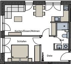 Wohnung zum Kauf provisionsfrei 252.700 € 2 Zimmer 49,8 m²<br/>Wohnfläche Trier-West 1 Trier 54294