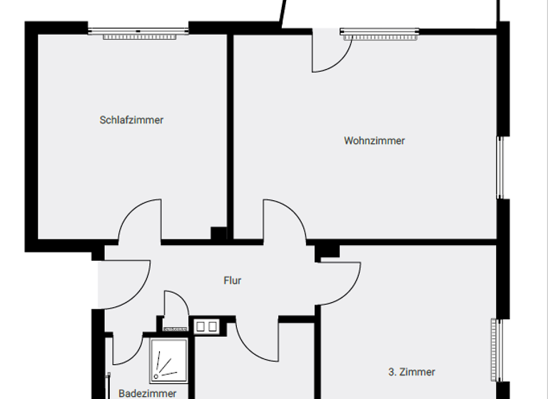 Wohnung zur Miete 508 € 3 Zimmer 70,1 m² 2. Geschoss Birkenweg 5 Bad Harzburg 38667