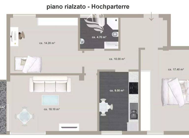 Studio zum Kauf 360.000 € 3 Zimmer 92 m² Bozen 39100